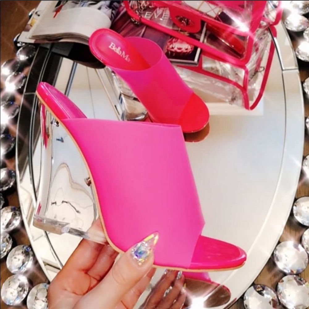 Pink Clear Wedge